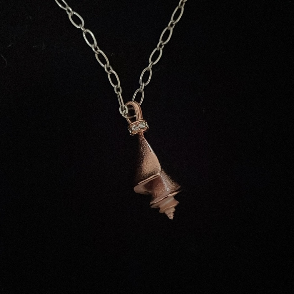 Brighton Rose Gold and Silver Adjustable Length Seashell Necklace *NWT*